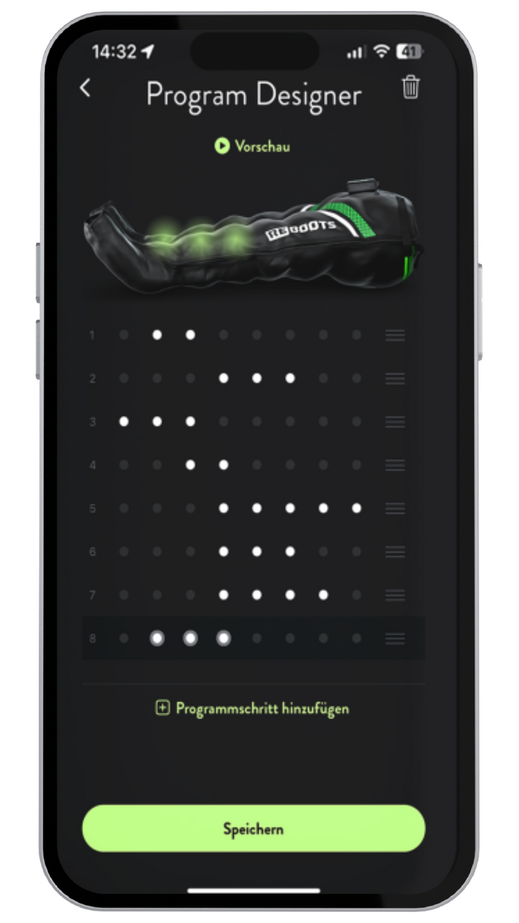 Screenshot App der neue Program Designer Programm erstellen