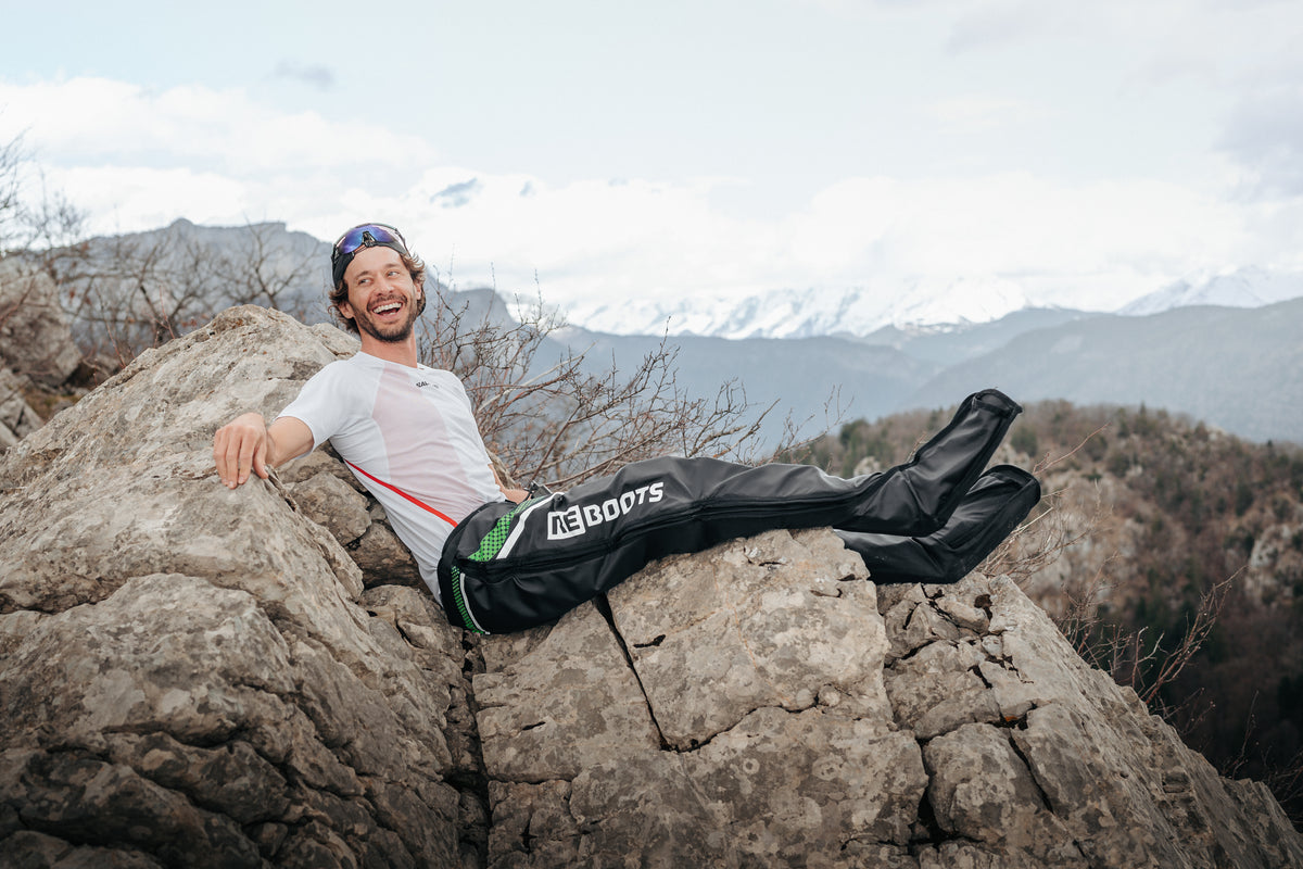 Reboots: Sportler in Bergen mit Pants an den Beinen