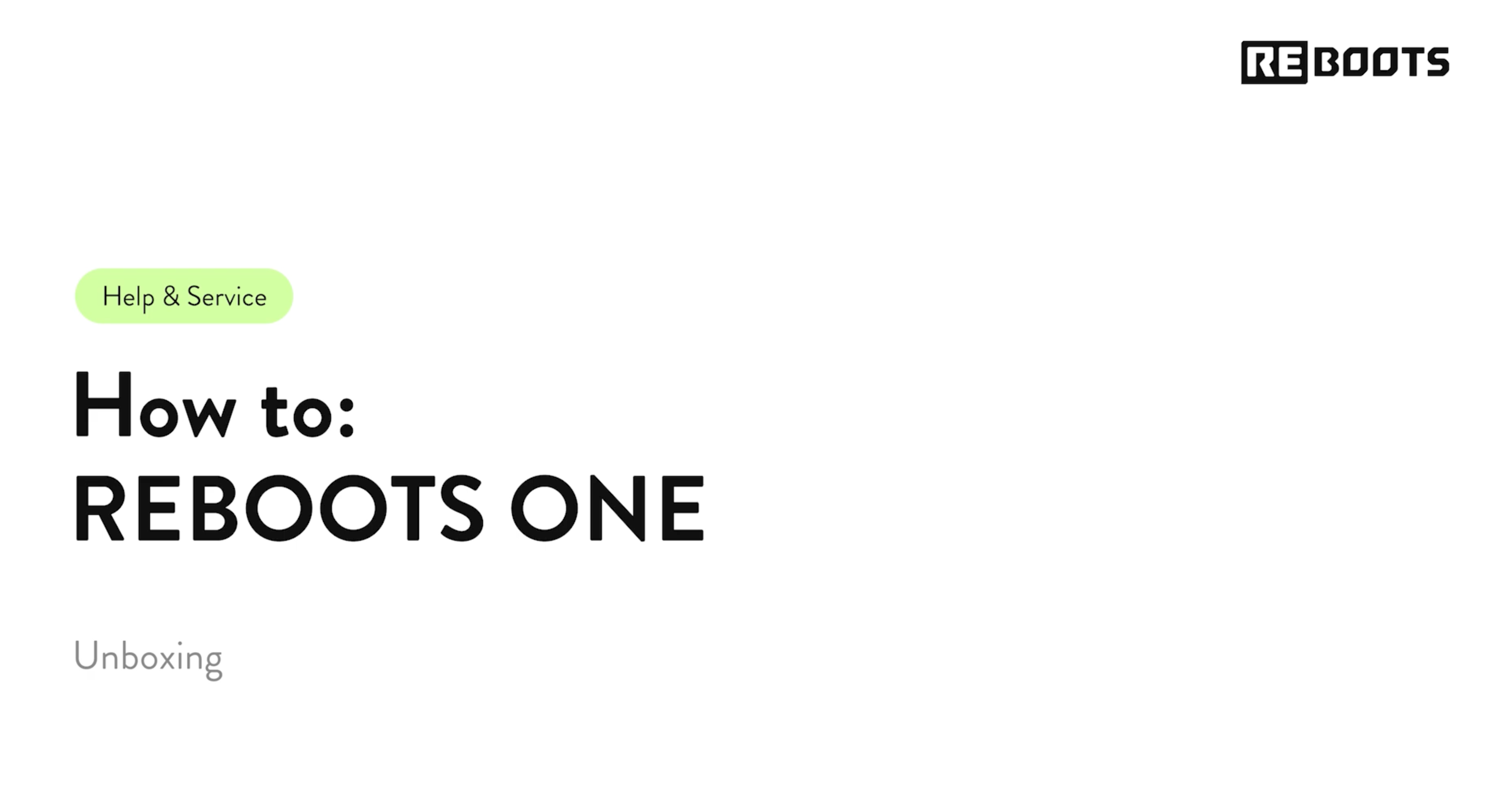 Load video: Setup Video Reboots One