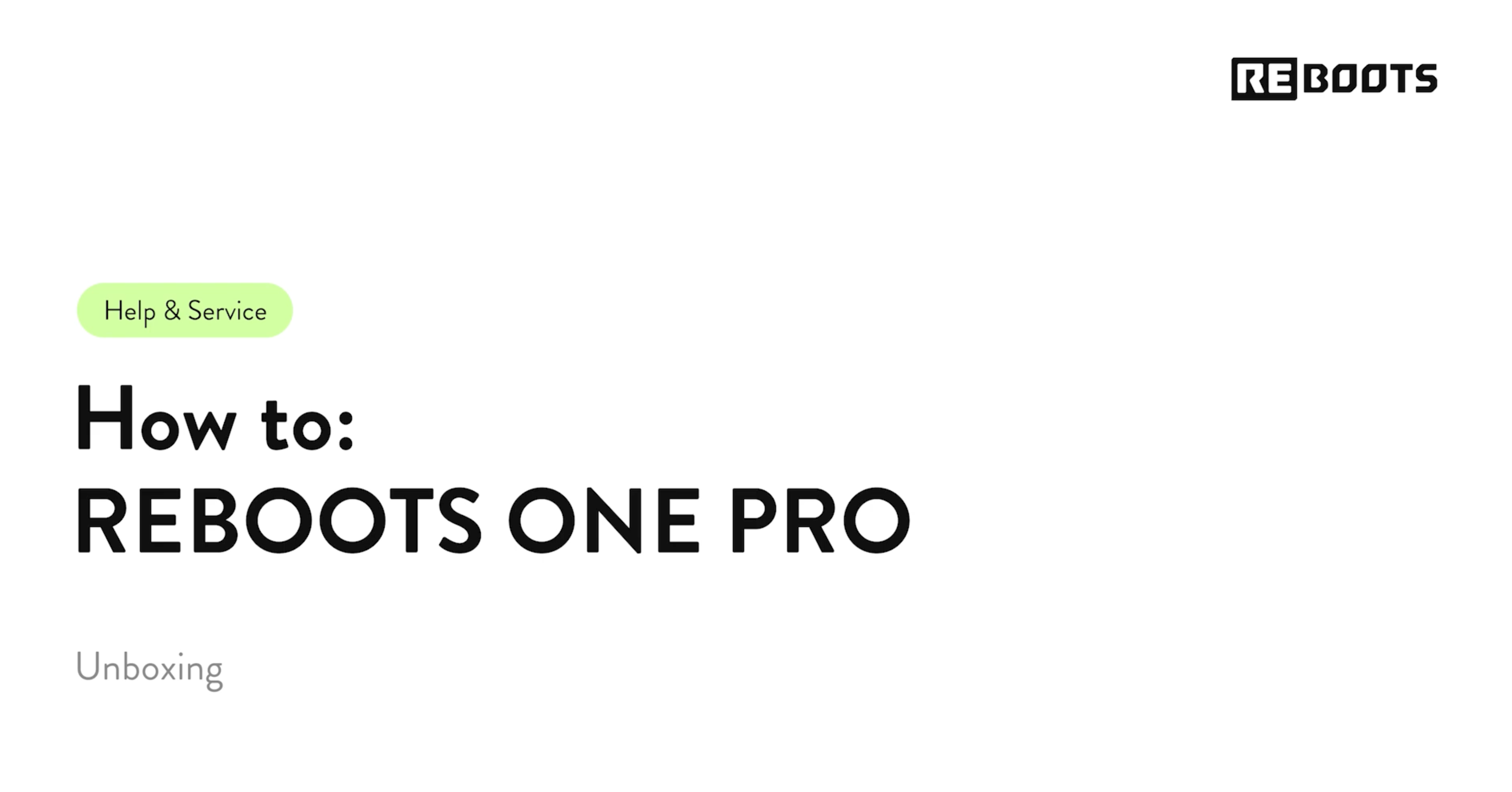Video laden: Aufbauvideo Reboots One Pro