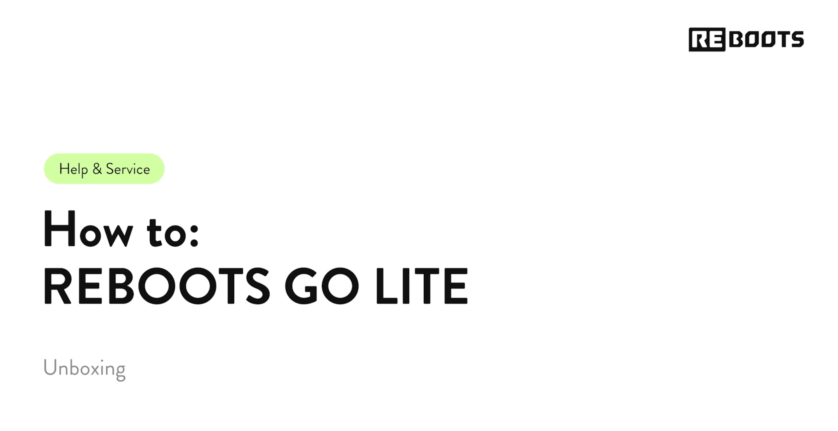 Cargar video: Video de montaje Reboots Go Lite
