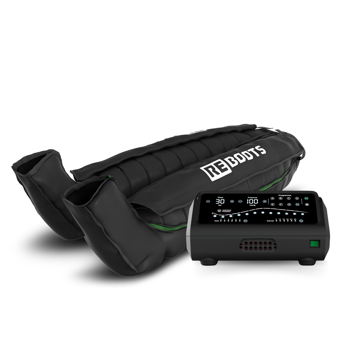 Reboots One Pro – Recovery Boots mit Kompressionsmassage und individuell einstellbaren Programmen.