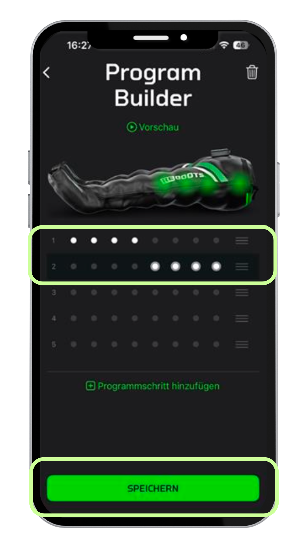 Program Designer App Speichern