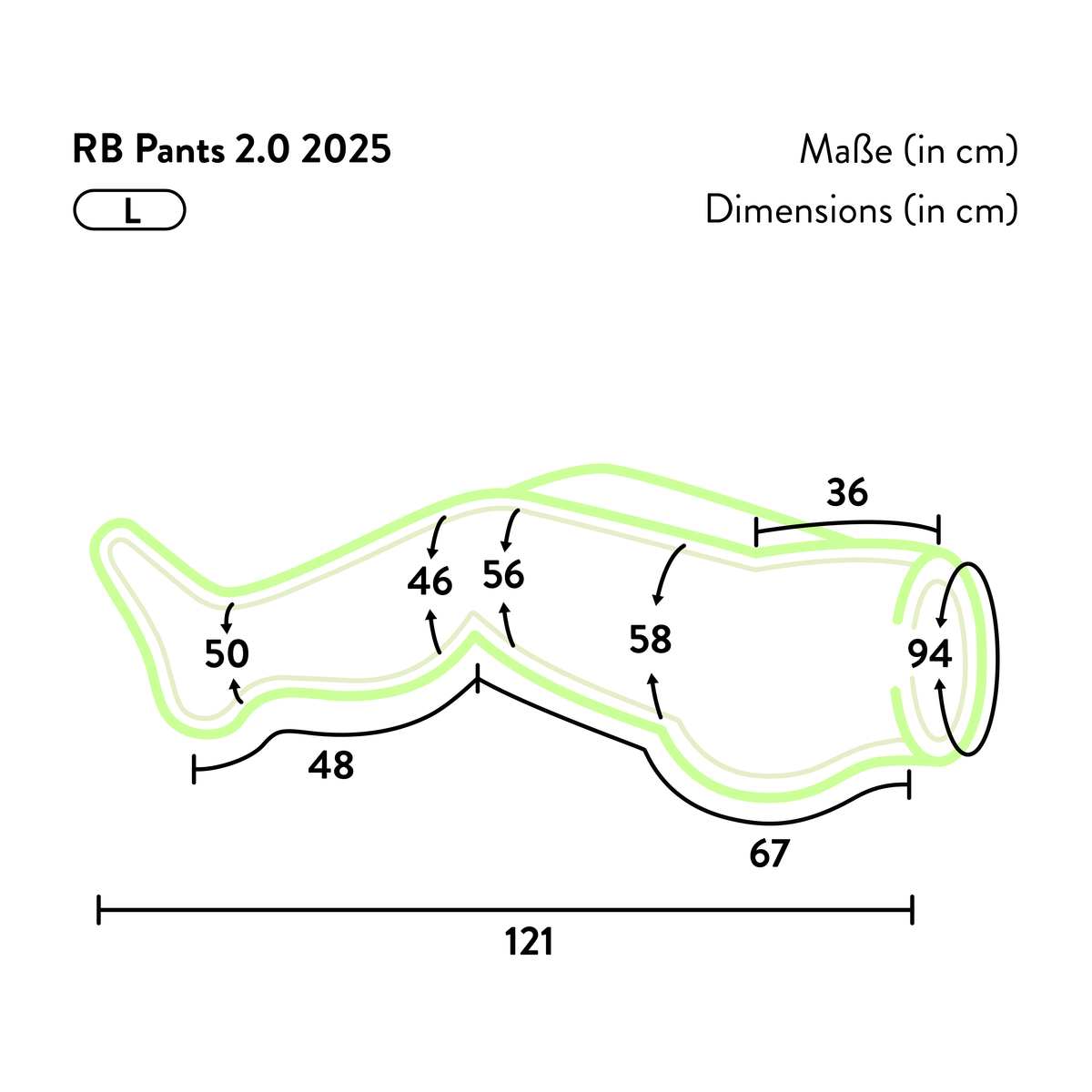 L (inside leg length from 85 cm)