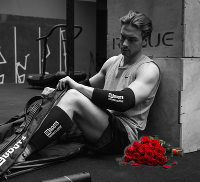 Reboots Thermo Sleeve im Einsatz im Fitnessstudio – gezielte Regeneration für Wade und Ellenbogen mit Wärme- und Kältetherapie nach dem Training