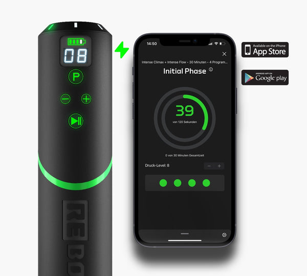Reboots: GO Lite la presoterapia con conexión Bluetooth y control del dispositivo a través de la APP.
